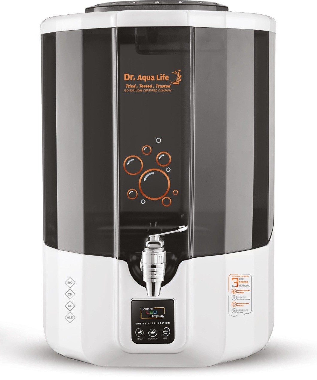 Dr Aqua Life Gold Plus RO water purifier - Black